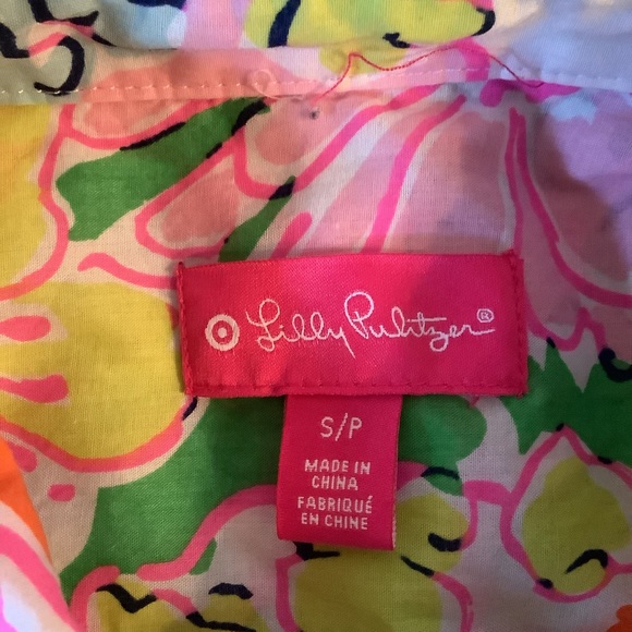 Lilly Pulitzer For Target Long Sleeve Button Down Top Size Small - Picture 11 of 16